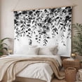 thumbnail image 3 of Grey Eucalyptus Tapestry for Bedroom Wall Hanging Tapestry, Gradient Retro Watercolor Leaves Ceiling Backdrop Tapestries Poster Blanket Wall Decor for Teens Room Living Room Dorm 59" x 90", 3 of 8