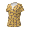 thumbnail image 2 of Naloa Sunflower Print T-Shirts Short Sleeve V Neck Tees for Women Fashion Tops Trendy Lightweight Soft Casual Summer Outfits Clothes, 2 of 5