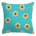 thumbnail image 7 of Mainstays 16" x 16" Reversible Sunflower Gnome Decorative Outdoor Throw Pillow, Teal, 7 of 7