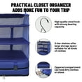 thumbnail image 4 of Caroeas XX-Large Portable Hanging Travel Shelves, Packing Cube Organizer, Luggage Organizer with Zippered Compartment, Carry on Closet Packing Bag Storage for Suitcase, Blue, 4 of 7