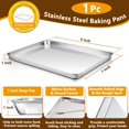thumbnail image 4 of Toaster Oven Pan with Rack Set, P&P CHEF Stainless Steel Broiler Pan with Cooling Rack, Mini Rectangle 9â€™â€™x 7â€™â€™x1â€™â€™, Non Toxic & Heavy Duty, Mirror Finish & Dishwasher Safe, 4 of 5