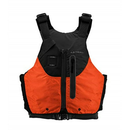 astral norge life jacket pfd for whitewater, touring kayaking and canoeing, orange,