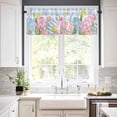 thumbnail image 3 of Kitchen Curtains Set, Spring Easter Kitchen Curtains and Valances Set, Blue Plaid Floral Botanical Easter Eggs Rod Pocket Tier Curtains 36 Inch Length for Cafe/Bedroom Windows, 3 of 6