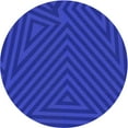 thumbnail image 1 of Ahgly Company Machine Washable Indoor Round Transitional Bright Blue Area Rugs, 3' Round, 1 of 7