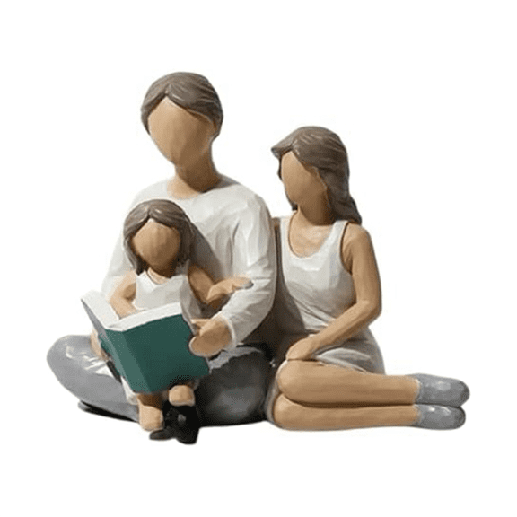 New Arrivals Family of 3 Figurines Decor Resin Sculpture