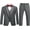 Deep Grey, variant on Boys Suits 3 Piece Slim Fit One Button Tuxedo Jacket Vest and Pant for Kids Prom Wedding Formal Set Size 4-14 Years