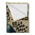 thumbnail image 2 of Cars Soft Flannel Fleece Blanket, Traditional Old Vehicle Race Theme Nostalgic American Car Flags Rusty Look, Cozy Plush for Indoor and Outdoor Use, 70" x 90", Sand Brown Black Blue, by Ambesonne, 2 of 5