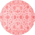 thumbnail image 1 of Ahgly Company Machine Washable Indoor Round Oriental Red Traditional Area Rugs, 3' Round, 1 of 4