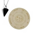 thumbnail image 1 of Planche de Pendule en Bois Rond avec Pendentif Collier Noir Décoration Maison, 1 of 9