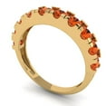 thumbnail image 2 of 1 ctw Wedding Band for Women - 14K Yellow Gold Simulated Red Diamond Stackable Eternity Ring, 2 of 6