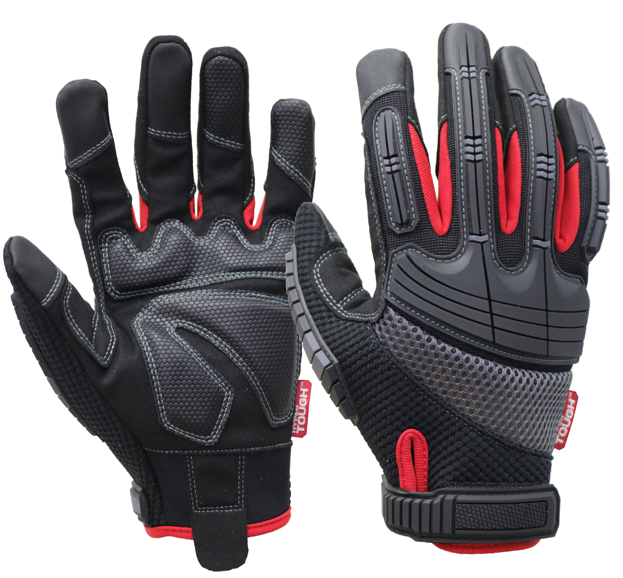 Hyper Tough High Performance Mechanic Gloves, Black, Men's Large photo 1