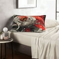 thumbnail image 6 of Salouo Abstract Red Koi Fish Art Print Print Pillow Case Cover,Wrinkle-Free Bed Pillow Cover Pack of 1 Home Decor Fade-Resistant and Stain-Resistant ,Pillows Not Included -16"x24", 6 of 8