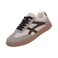 thumbnail image 3 of Sewkxo Women Retro Sneakers Fashion Classic Gum Sole Tennis Skate Shoes Casual Trendy Walking Trainer Anti Slip Flat Low-Top Footwear,Beige 40, 3 of 7