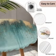 thumbnail image 3 of Modern Turquoise Gold Round Tablecloth for 55-60 Inch Tables,Fitted Table Cover with Elastic Edge,Abstract Teal Minimalist Art Waterproof Outdoor Table Cloth Protector for Patio Garden Dinner Picnic, 3 of 9