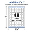 thumbnail image 6 of Avery 1" x 1" Waterproof Square Labels, 2,400 Labels, 6 of 10