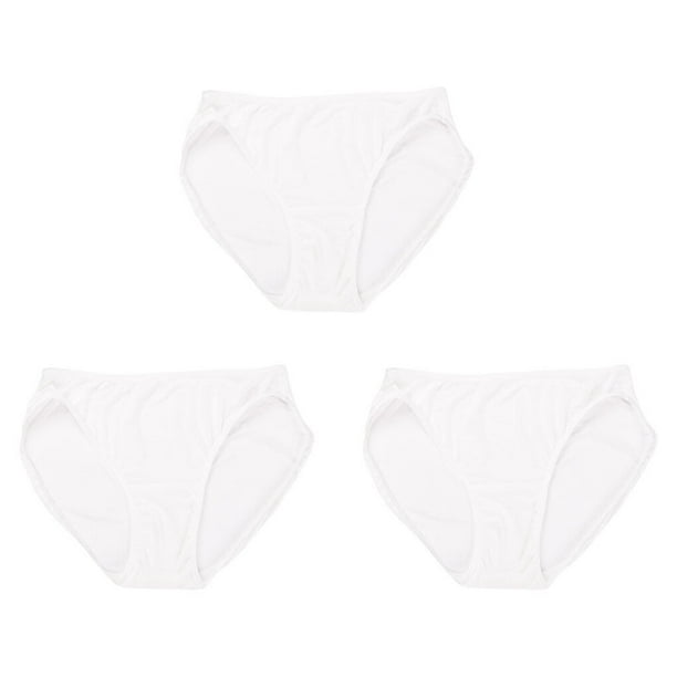 Langgg 3 Pieces Wome Mulberry Silk Panties Briefs Underwear Lingerie Sexy Comfortable  Underpants Shorts Everyday Wear Ladies White S 