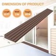 thumbnail image 6 of Threshold Ramps for Doorways Self-Adhesive Rubber Ramps for Door Threshold Rubber Door Threshold Ramp for Wheelchair Stroller Scooter Reducer Ramp (Brown, 2” Wide x 10' Long), 6 of 8