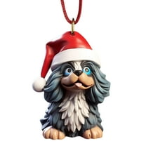 KCEHTA Dog Ornaments for Christmas Tree, Christmas Dog Ornaments, Cute Christmas Tree Hanging Ornament Dog Themed Christmas Birthday Party Home Decorations