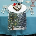 thumbnail image 4 of Heduofu Christmas Cloth Napkins, Winter Snow Trees Dinner Decoration Washable Napkins 4 PCS, 4 of 7