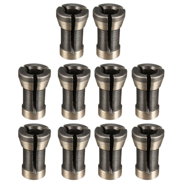 Adaptador de mandril de pinza eación de 10 piezas, moderno y duradero, de 1/4 "para recortar, fresadora Macarena Máquina de grabado Portabrocas