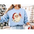 thumbnail image 3 of Vintage Santa Christmas Sweatshirt | Retro Candy Cane Holiday Pullover, 3 of 8