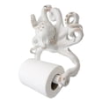 thumbnail image 6 of Nautical Marine Sea Octopus Distressed Antique White Wall Toilet Paper Holder, 6 of 10