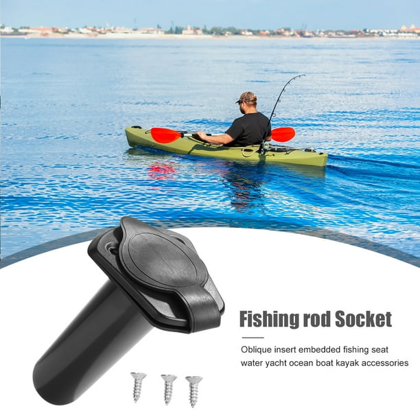 Peggybuy Plastic Mount Fishing Rod Holder Kayak Canoe Boat Equipment Tool Accessories Multicolor 7.88*4.73*2.96in/20*12*7.5cm
