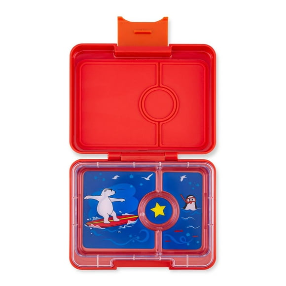 Yumbox Snack 3-Compartment Snack Bento Box - Roar Red