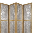 thumbnail image 2 of HomeRoots Decor Royal 4 Panel Mango Wood Screen with Capiz Shell Decor, Brown, 2 of 2