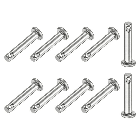 Uxcell 10-Pack Single Hole Clevis Pins, M3 x 16mm 304 Stainless Steel Flat Head Clevis Pins