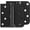 Matte Black-square 5 8'', variant on PETGLE 2 Pack Self Closing Door Hinges 4 Inch, Matte Black Spring Loaded Hinges with Square & 5/8'' Radius Corners, Adjustable Tension for Garage, Front Door, for Left and Right Hand Door, UL Listed