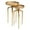 Antique Gold, variant on Como Accent Table Set (2-Piece) Antique Gold End Table, Modern Style, Plated Aluminum round shape tabletop, Aluminum, Indoor Living