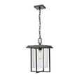 thumbnail image 2 of Millennium Lighting  Oakland 1 Light Outdoor Hanging Lantern in Powder Coated Black with ClearGlass Shades, 2 of 5