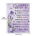 thumbnail image 2 of KAAYEE Anniversary Romantic Gift for Wife,Ultra-Soft Micro Fleece Sherpa Throw Blanket for Birthday Gifts from Husband,Valentines Day Gifts for Her,for Bedding Sofa and Travel,Purple, 2 of 8