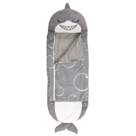Happy Nappers: Pillow & Sleepy Sack: Large - Grey Shark - 66 x 30", 2-In-1: Plush Animal Opens Into Sleeping Bag, Soft Play Character, Kids 7+