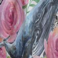 thumbnail image 4 of Designart 'Roses and Whale' Floral Curtain Panel, 4 of 5