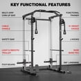 thumbnail image 4 of ALLVIATE Power Cage, 2000LBS Space Saving All-in-One Design, Cable Crossover and Dual Independent Pulley System, Heavy Duty Full Body Workout Cage with Complete Training Attachments for Home Gym, 4 of 8