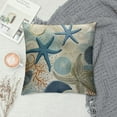 thumbnail image 2 of Nawypu  Coastal Pillow Covers,Ocean Beach Seashell Coral Starfish Throw Pillow Cases in Square Pillowcases for Home Decorative Living Room Sofa Bedroom Outdoor, 2 of 5