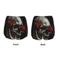 thumbnail image 3 of Gaeub Realistic Rose Skull Print Women's Athletic Shorts,High Waisted Running Shorts,Pocket Sporty Short,Gym Elastic Workout Shorts-X-Large, 3 of 7