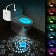 thumbnail image 1 of Lámpara de baño VEEKI LED con sensor de movimiento, 16 colores, con Star Proj., 1 of 7