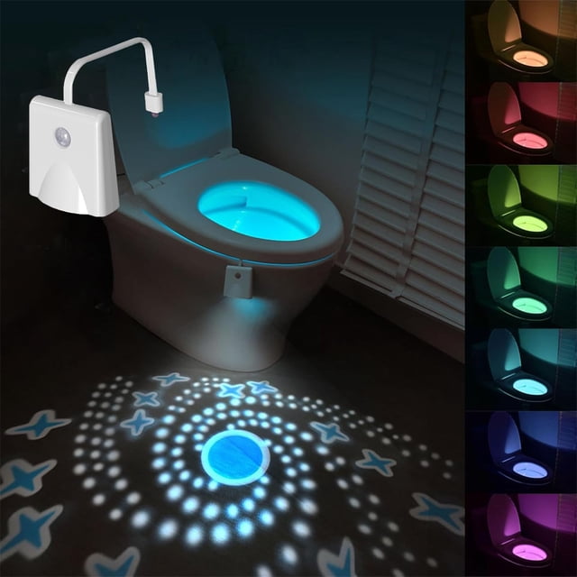 Lámpara de baño VEEKI LED con sensor de movimiento, 16 colores, con Star Proj.