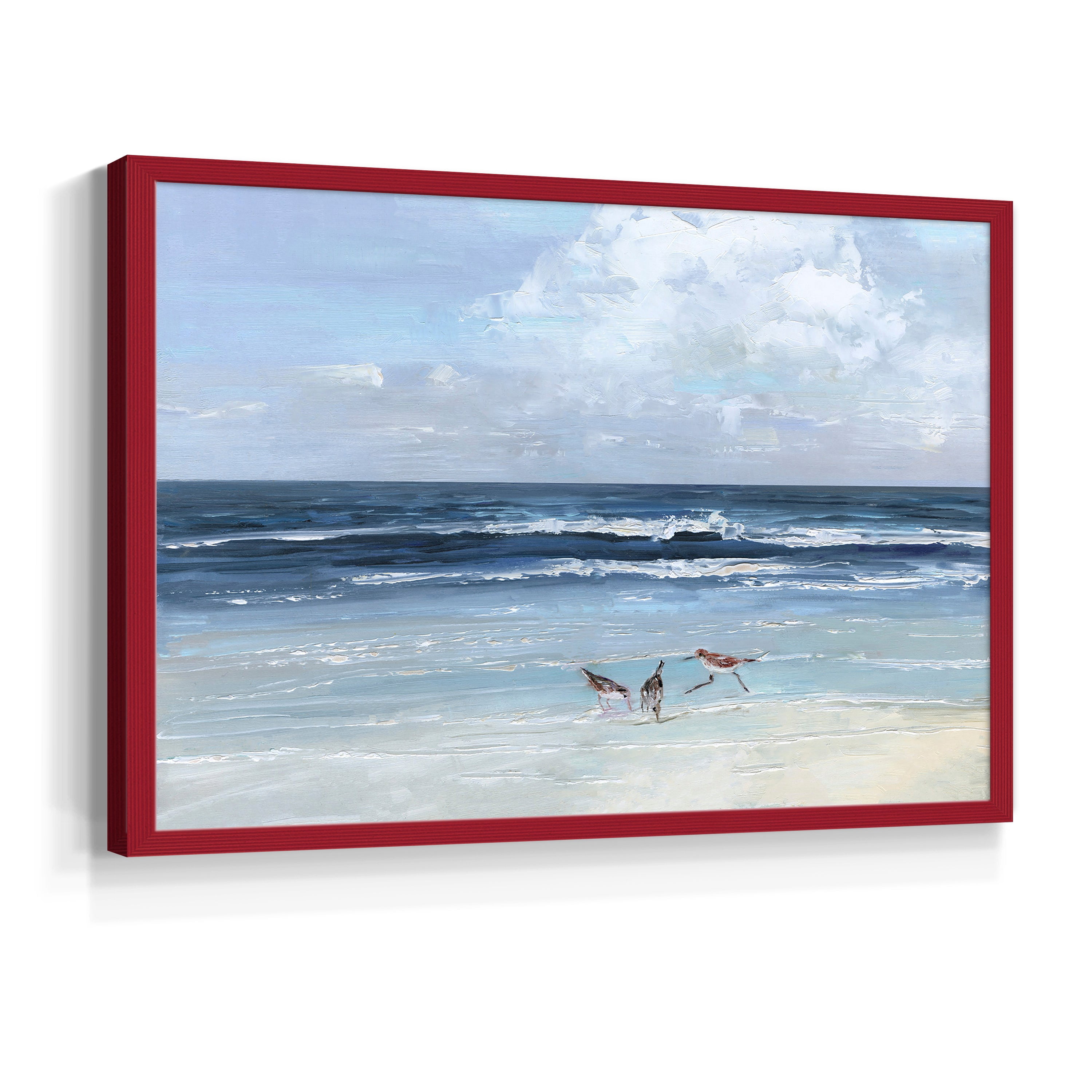 Beach Trio by Sally Swatland - Restickable Framed Giclée Print
