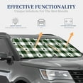 thumbnail image 4 of Naloa Green White Christmas Tree Lumberjack Plaid 2 Piece Foldable Car Sun Shades, Car Windshield Sunshade, Front Window Sunshade for Car, Truck, SUV - Small, 4 of 7