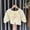 Beige, variant on Kids T Shirt Fashion Long Sleeve Tees For Kids Fall Tops Crewneck Basic Tees Cotton T Shirt Girls Shirts Size Beige 5-6 Years Cute Boy Girl Clothing