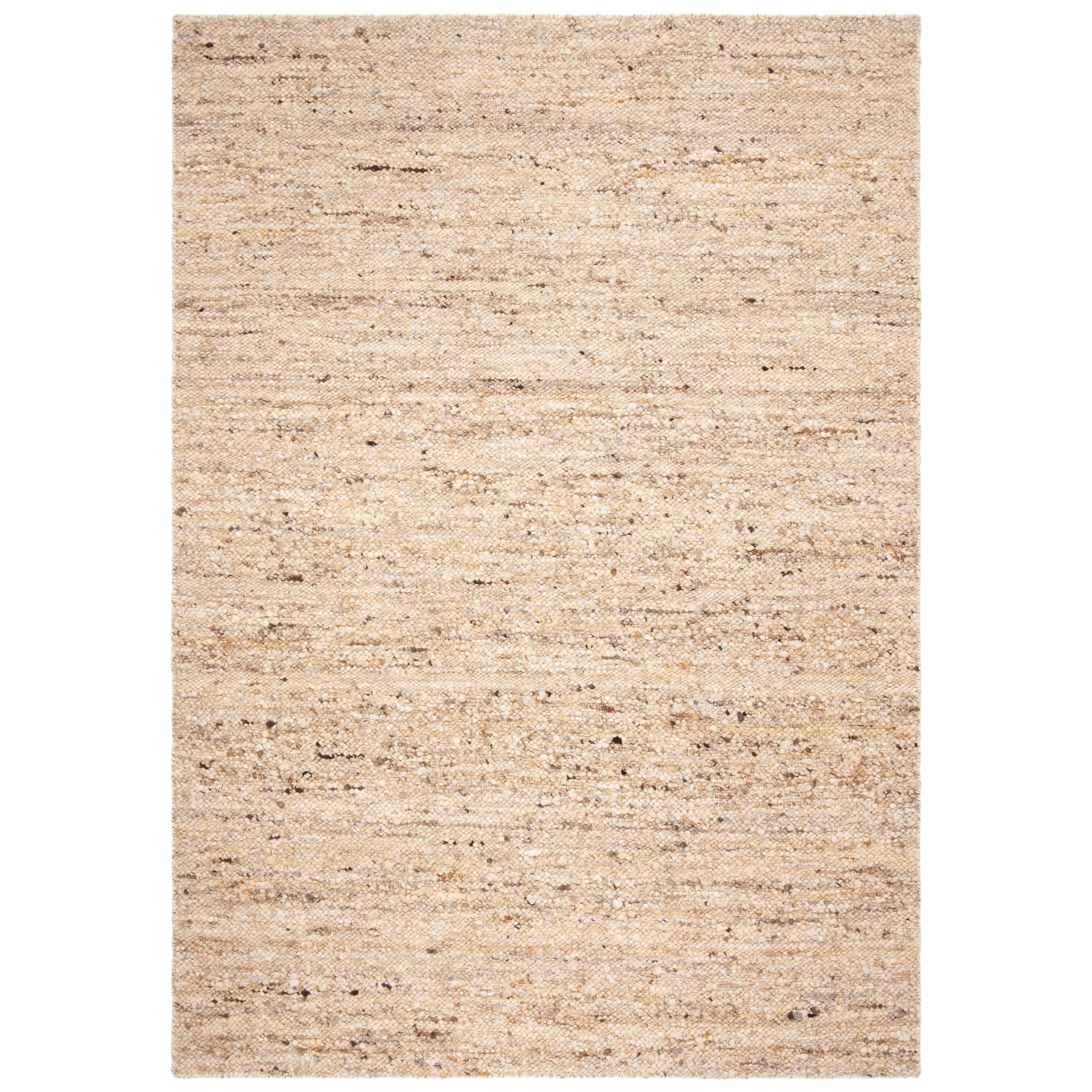 SAFAVIEH Natura Earnestine Solid Abstract Wool Area Rug, Beige, 5' x 8'