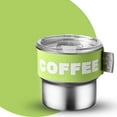 thumbnail image 7 of Pnellth 400ML Coffee Cup Stainless Steel Thermal Mug Portable Leakproof Insulated Cup with Elastic Sleeve for Home Office Car, 7 of 7
