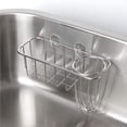 thumbnail image 3 of Yuarrent Estante para fregadero de cocina, soporte de esponja de acero inoxidable 304, estante de almacenamiento de toallas para fregadero, estante de Almacenamiento y organización del hogar Yuarrent HA036405-00, 3 of 6