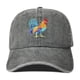 thumbnail image 1 of Gorra de béisbol vintage de algodón lavado con bordado de gallo, 1 of 1
