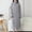 Gray, variant on Womens Bathrobe Long Zipper Fleece Robes Winter Warm Housecoat Nightgown Sleepwear Pajamas Gray L