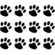 thumbnail image 1 of 4/12pcs 3d Chrome Dog Paw Footprint Car Sticker, Auto Emblem Decal Decoration, 1 of 5